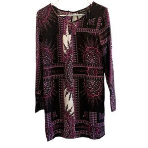 Minx Pink Urban Outfitters Sz XS Dress Shift Whimsy goth Fall Purple and Black